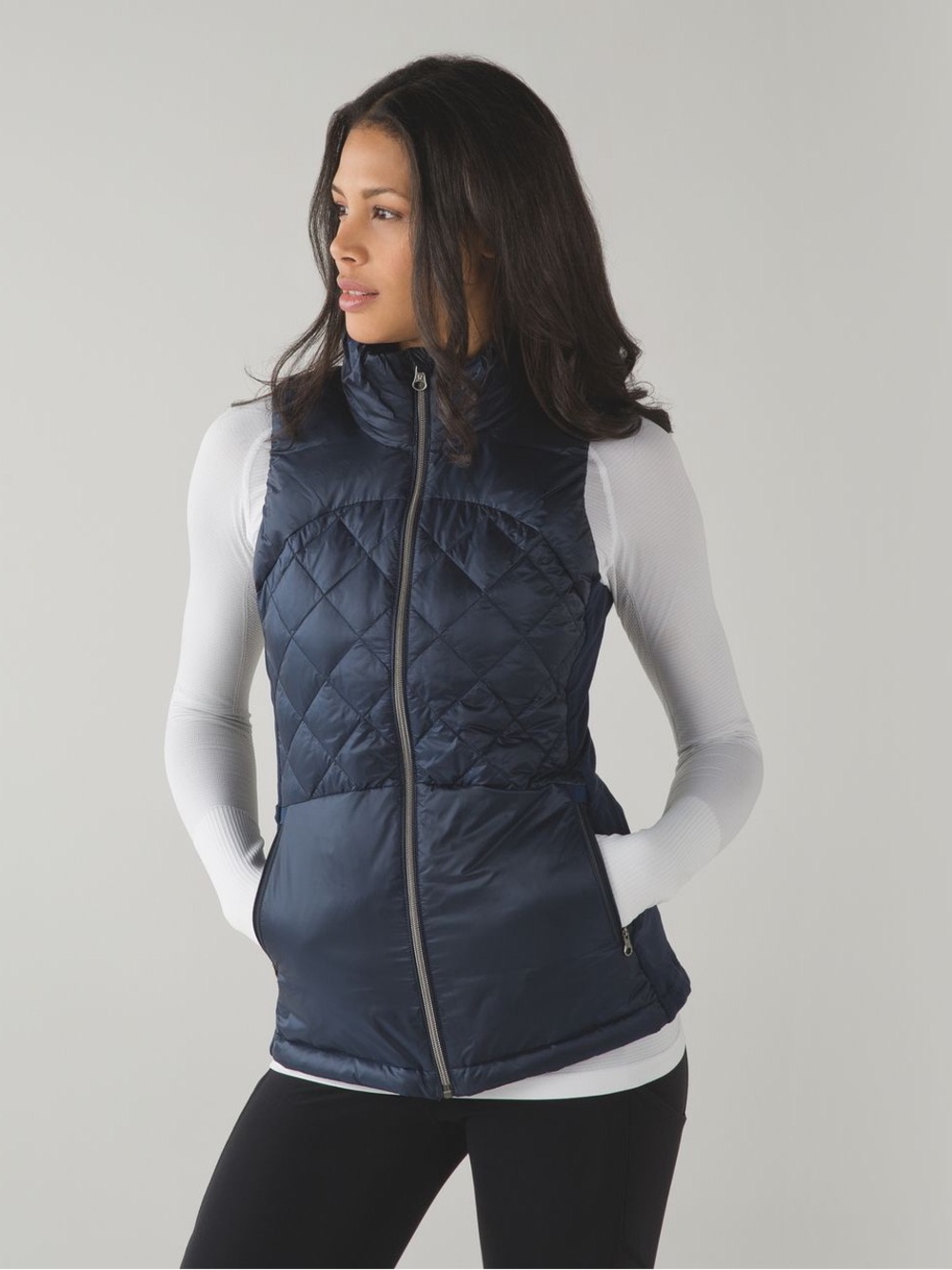 Lululemon Down For A Run Quilted Vest in Inkwell size 12